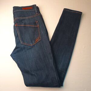 Express Jeans Denim Size 4 Mid Rise Skinny Leg Dark Wash